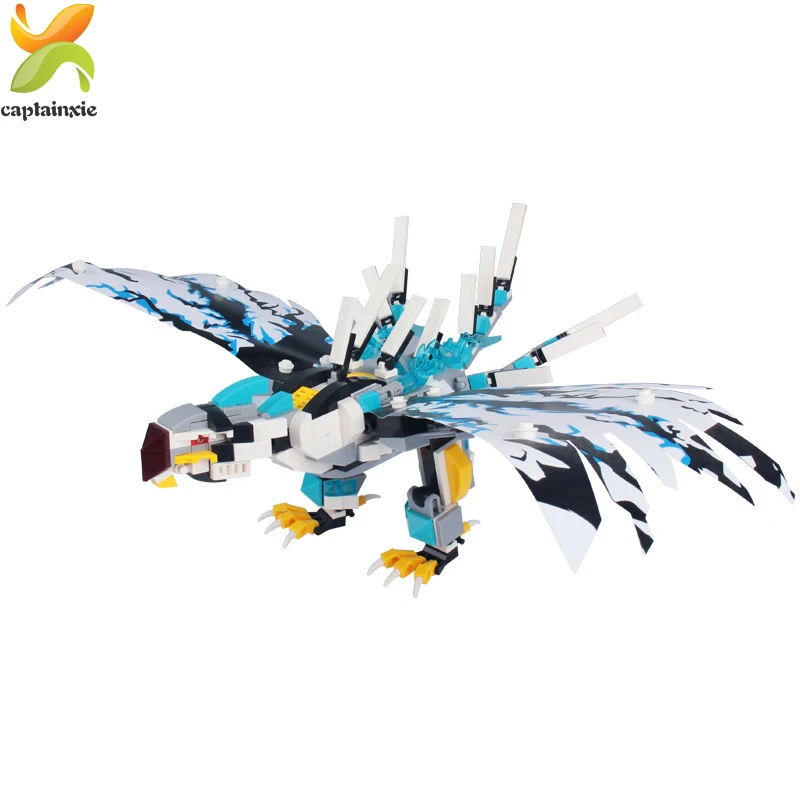 504 шт город ниндзя-Дракон рыцарь Орел летающие строительные блоки DIY Собранные