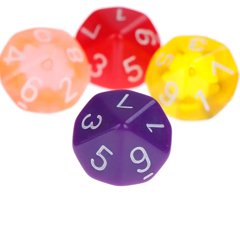 Многоцветные D10 RPG подземелья драконы, игральные игры,, прозрачные 10 игральных костей, 10 сторонних драгоценных камней, набор игральных костей, горячая распродажа