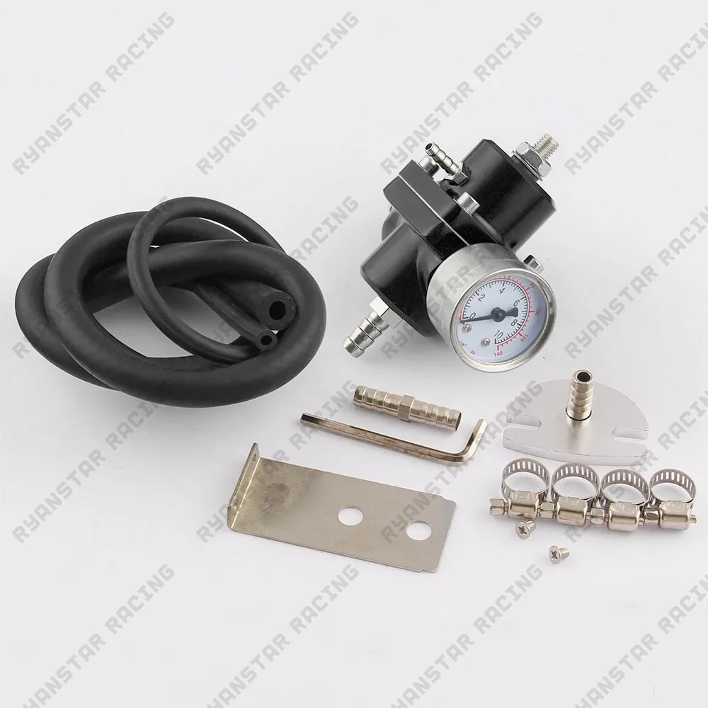 Регулируемый топлива Давление FPR 0 140 фунтов/кв. дюйм маслоуказателя + шланг