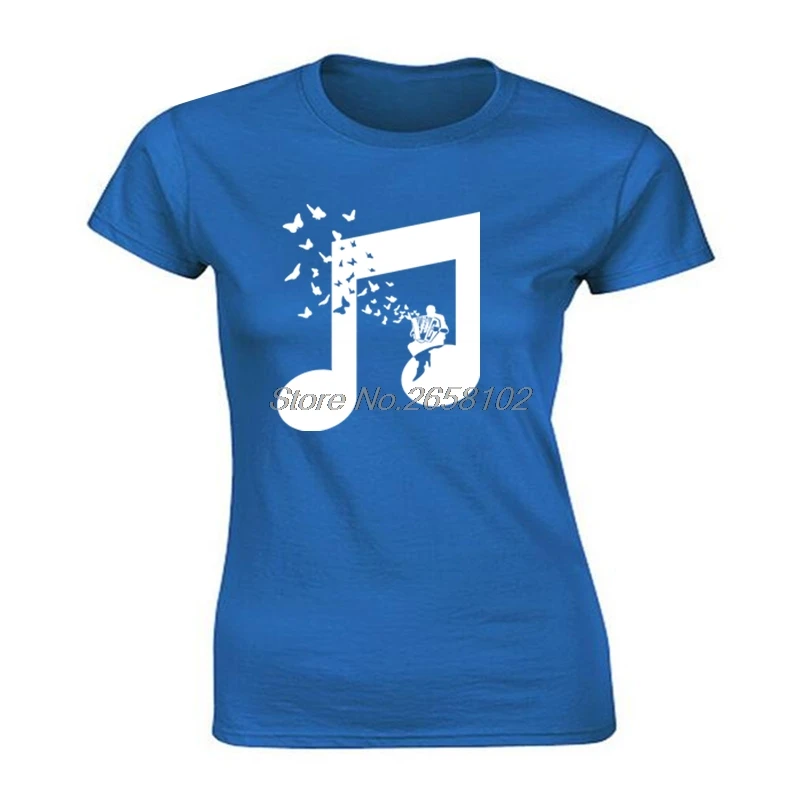 Футболка женская с бабочкой гармошкой красивый художественный дизайн мелодии