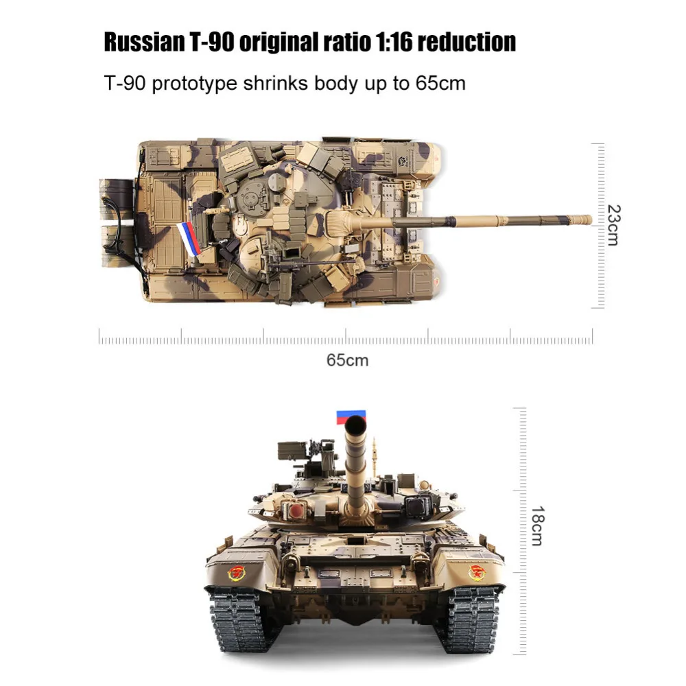 HengLong Радиоуправляемый Танк 1/16 Модернизированный русский T90 Радиоуправляемый Танк модель треков звездочки 3938 боевой танк подарки для детей