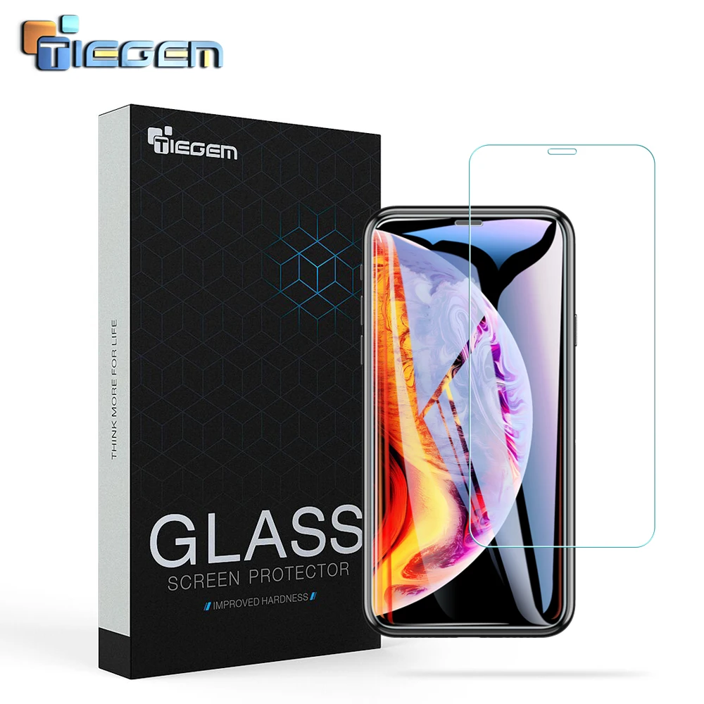 Защитное стекло Tiegem для iPhone X XS 0 3 мм тонкое 9H 2.5D закаленное Max XR защитная