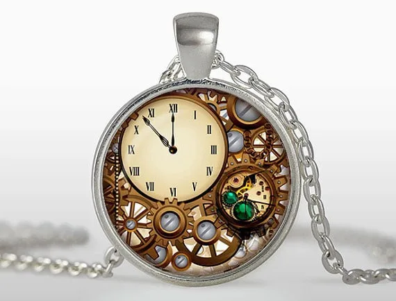 Кулоны часы в стиле стимпанк новинка 2017 года персональные механические чокеры