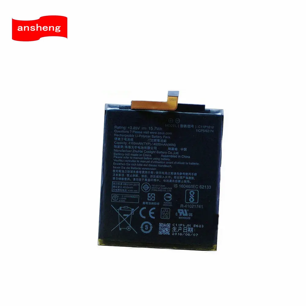 Новый оригинальный аккумулятор 4100 мАч C11P1610 для мобильного телефона Asus zenfone 4 Max