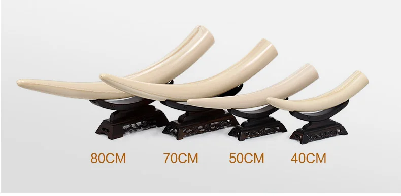 40-70CM long resin Imitation white ivory s ornaments Fortune office like elephant lucky evil Home room | Дом и сад