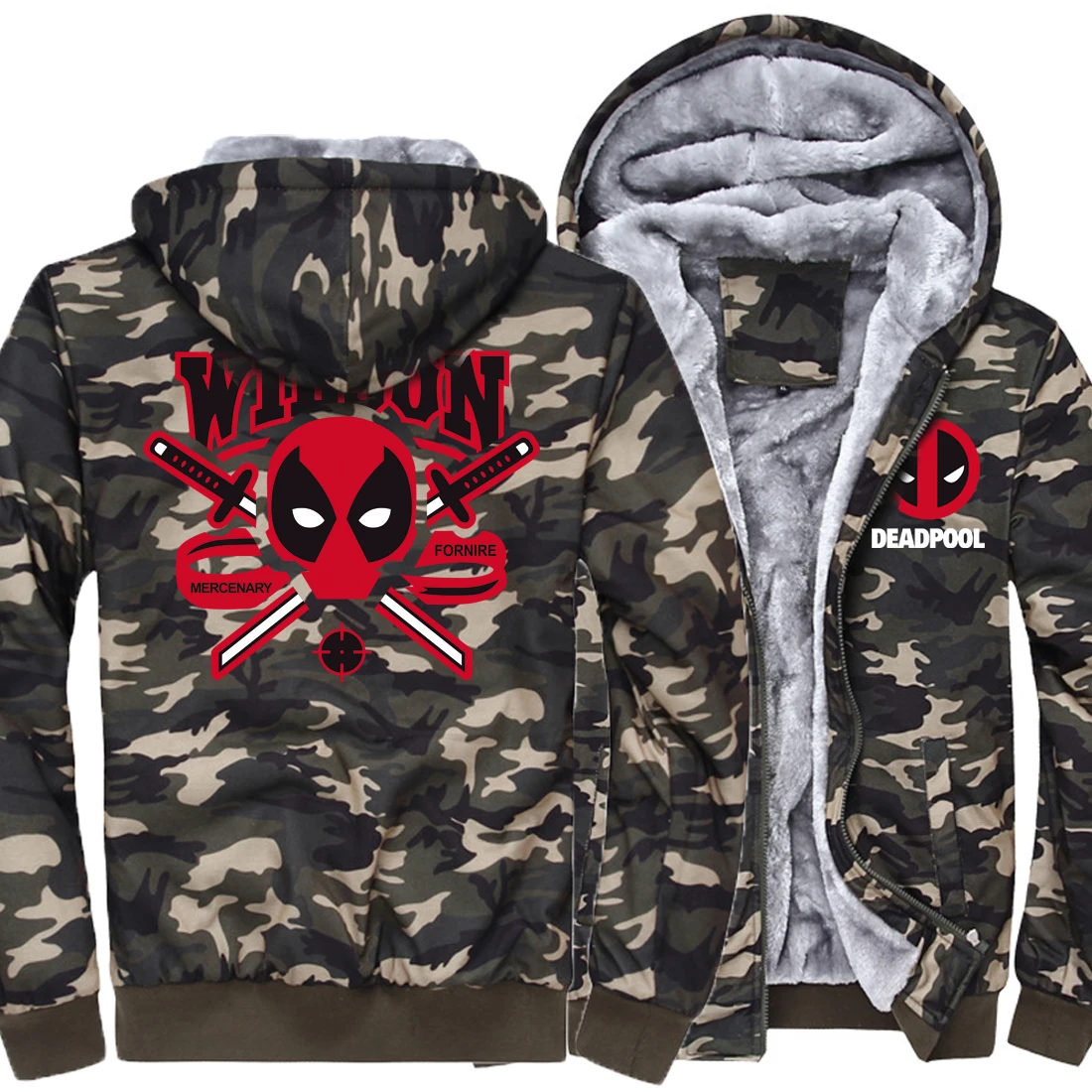 Мужская камуфляжная куртка в стиле Харадзюку утолщенная армейском толстовка с