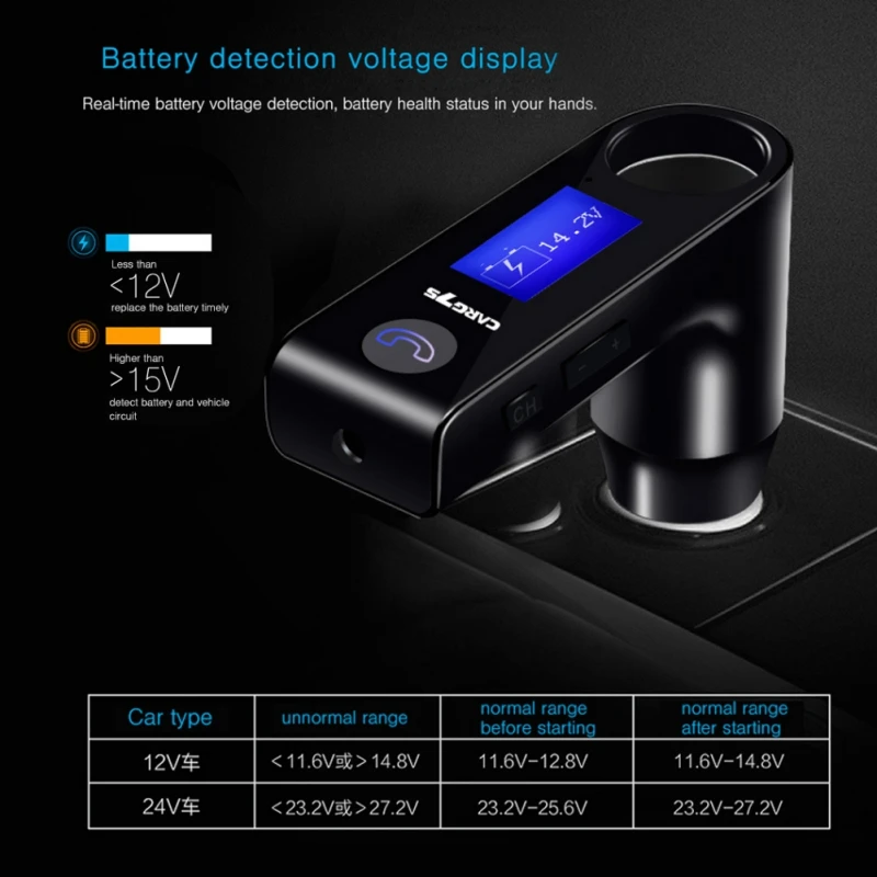 G7S Dual USB зарядные устройства для мобильных телефонов Bluetooth автомобильный комплект
