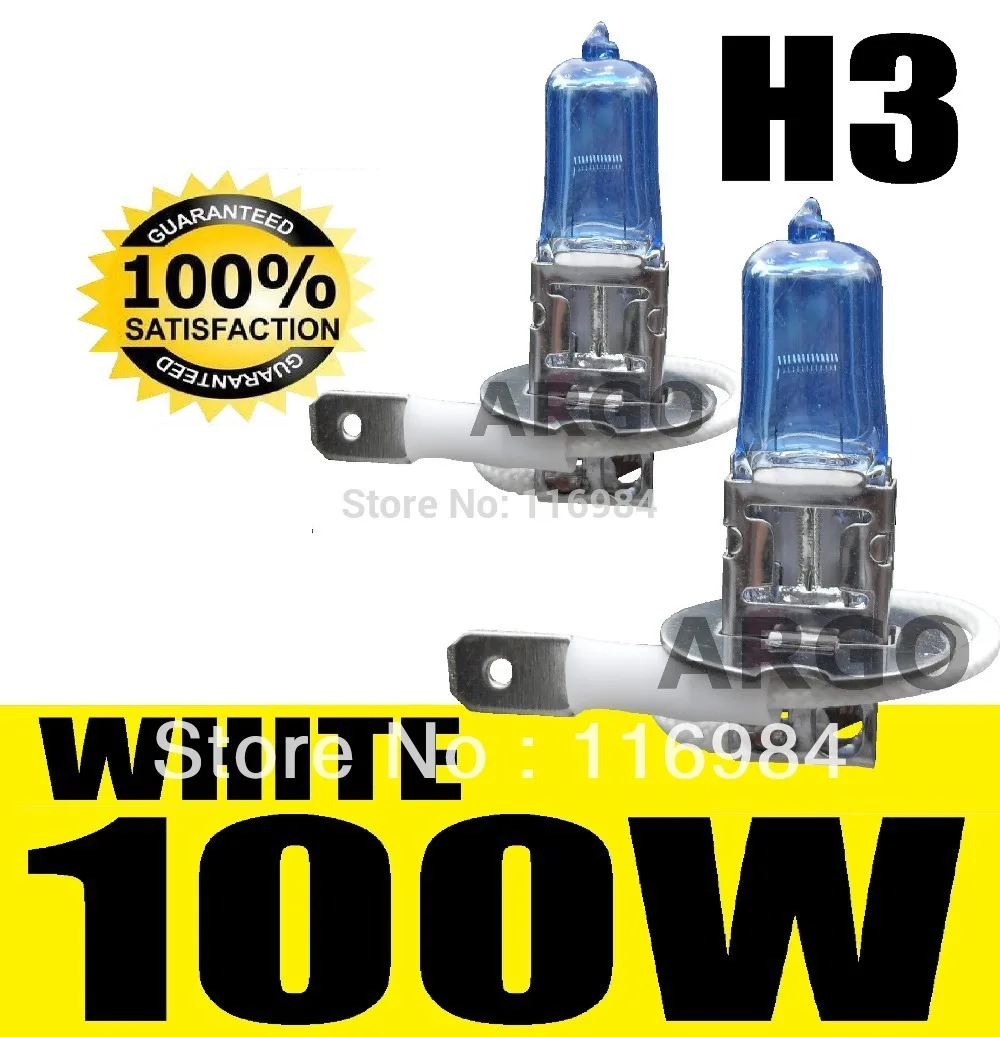 H3 Ксеноновые галогенные лампы 6000K белый 100W HOD Светильник Противотуманные фары