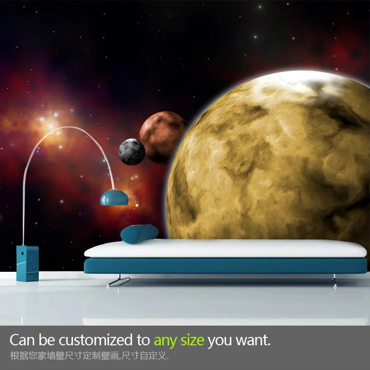 Free shipping The Milky Way starry cosmos personality mural wallpaper customization bedroom ceiling TV setting wall | Обустройство