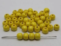 200 yellow 10mm round wood beadswooden beads