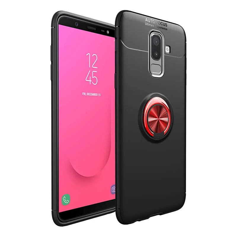 Чехол для samsung Galaxy J8, роскошный чехол с держателем для пальцев, задняя крышка для samsung J8, SM-J800F, чехол