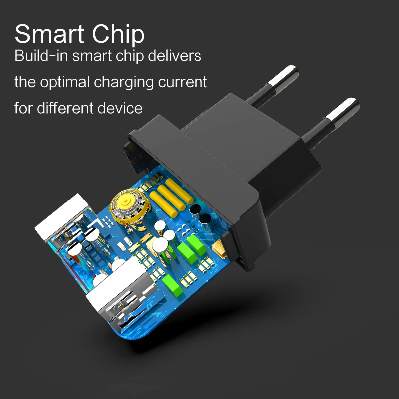 Устройство зарядное LINGCHEN с двумя USB-портами и светодиодным дисплеем а | Мобильные