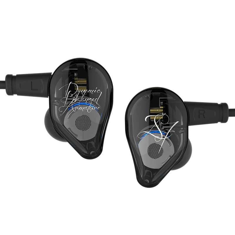 KZ ED16 наушники 2BA + 1DD арматура и динамическая гибридная гарнитура HiFi тяжелый бас