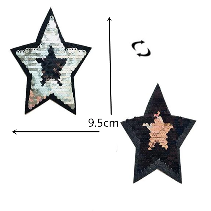 MIX Designs Reversible Change Color Sequins Patches Iron Sew On For Clothes DIY Patch Applique Crafts | Дом и сад