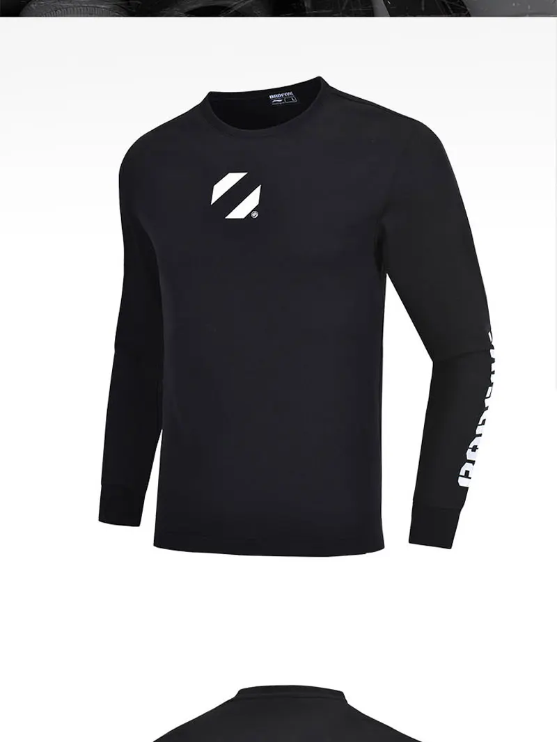 Мужские баскетбольные свитера Li-Ning BAD FIVE, 82% хлопок, 18% полиэстер, обычная посадка, удобные спортивные свитера, топы AWDP051 MWW1529