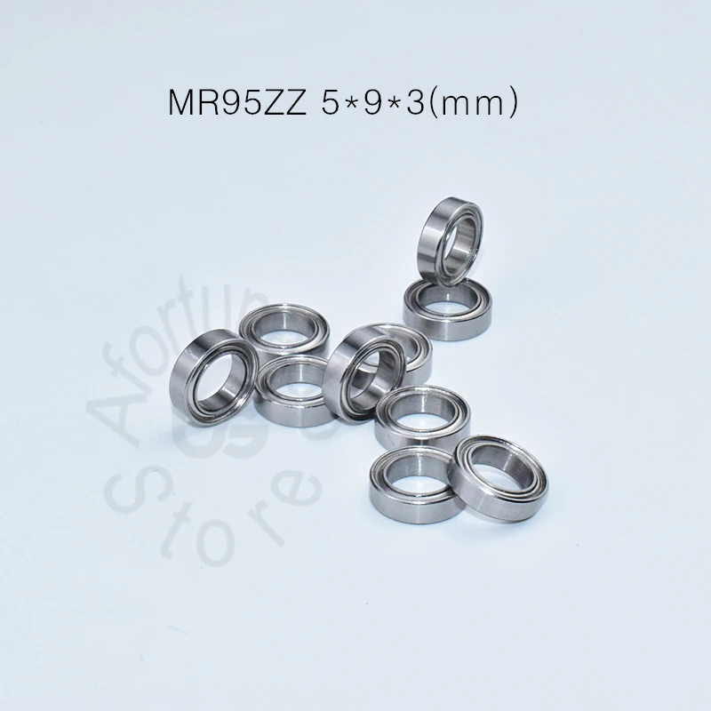 MR95ZZ 5*9*3(мм) 10 шт. подшипников ABEC-5 металлический герметичный Миниатюрный Мини подшипник MR95 MR95ZZ хромированный стальной подшипник