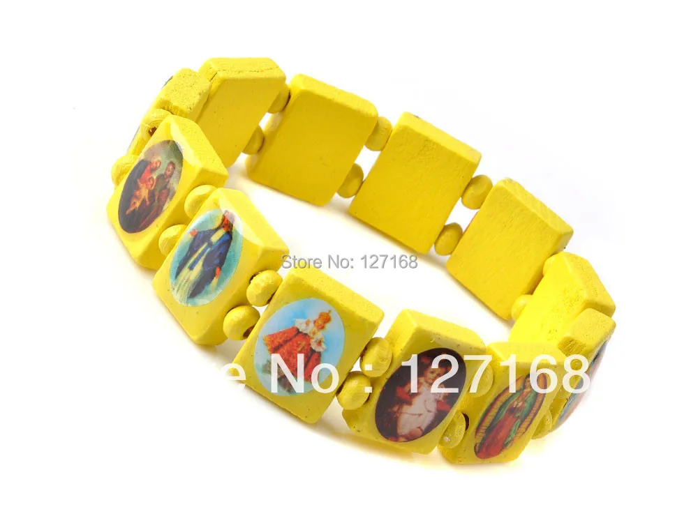 Католические Четки разных цветов деревянный браслет для детей в подарок 20 шт./лот