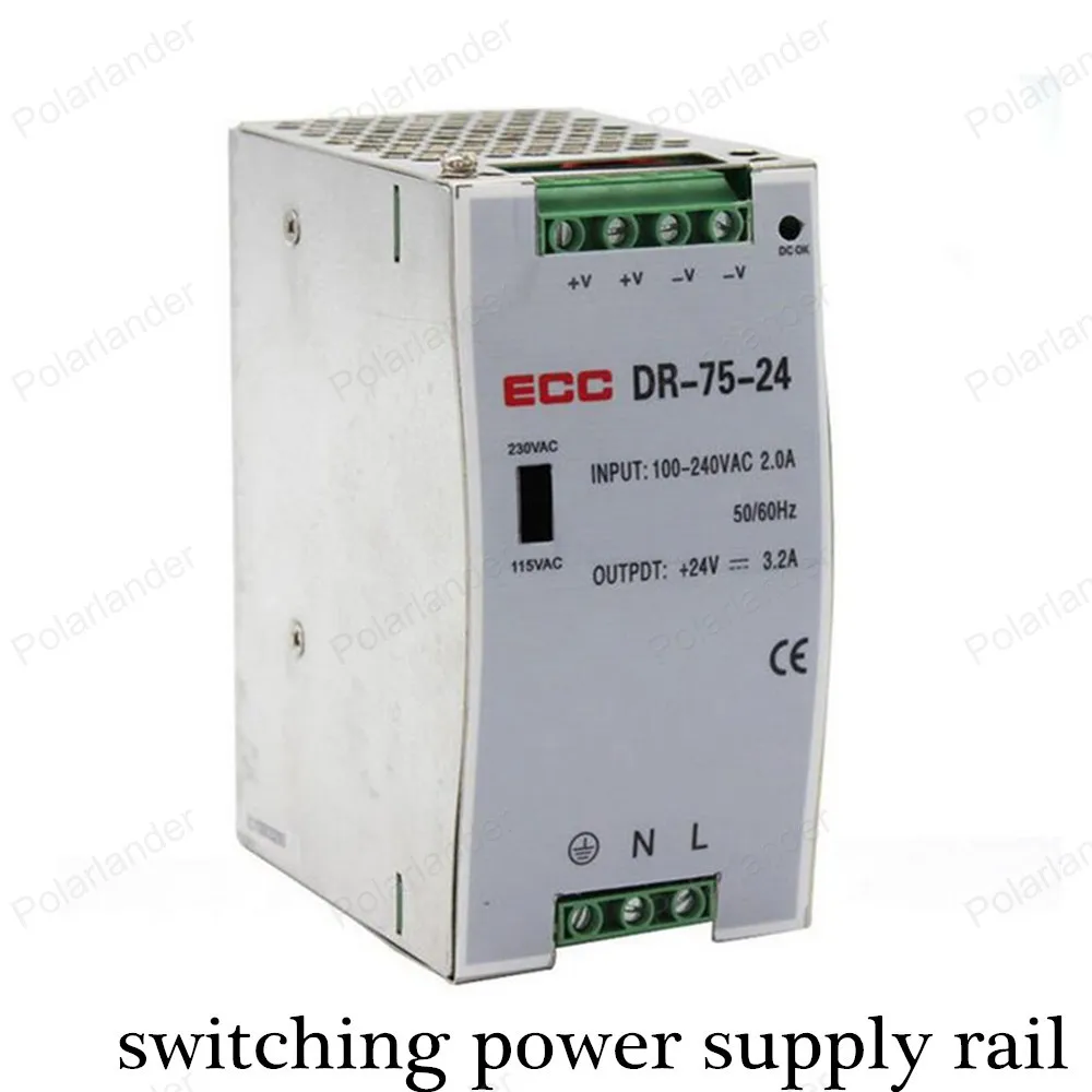 Светодиодный драйвер импульсный источник питания рельс AC/DC 24V 3.1A двойной выход