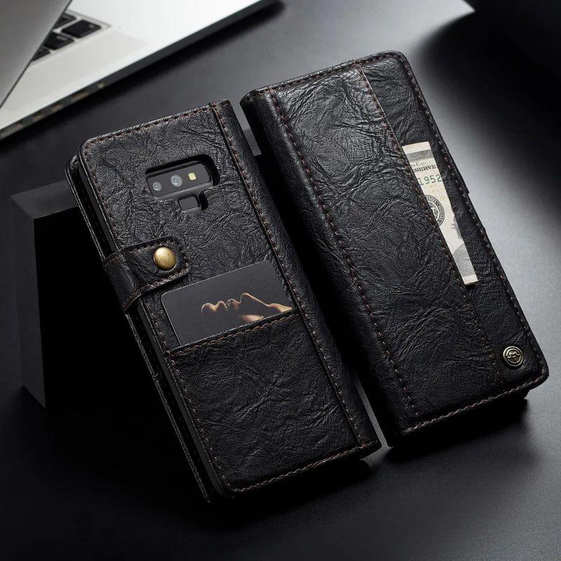 Чехол из натуральной кожи в стиле ретро для samsung Galxy Note 9, 8, S9, S8, держатель для карт, чехол, кошелек для samsung S8, S9 Plus, S7 Edge, кошелек, чехол, сумка