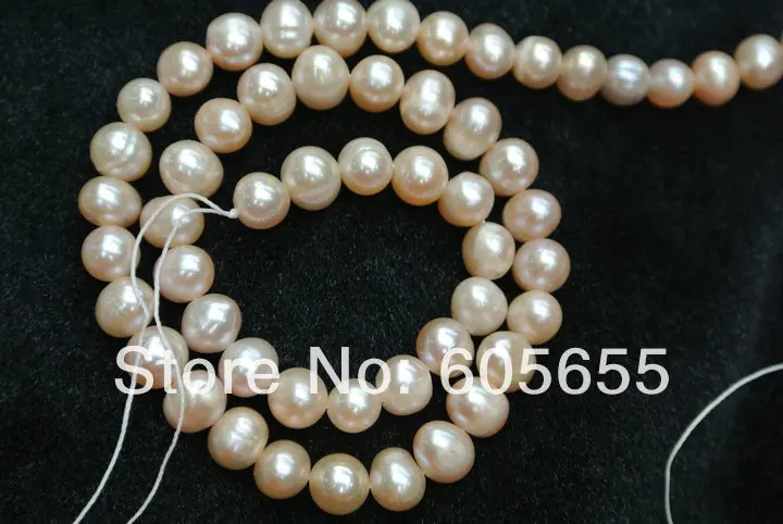 

Light Pink Fresh Water Pearl 6~7mm Round Potato Beads Good Qualtiy for Jewelry Making 10 strands / Lot Free Shipping