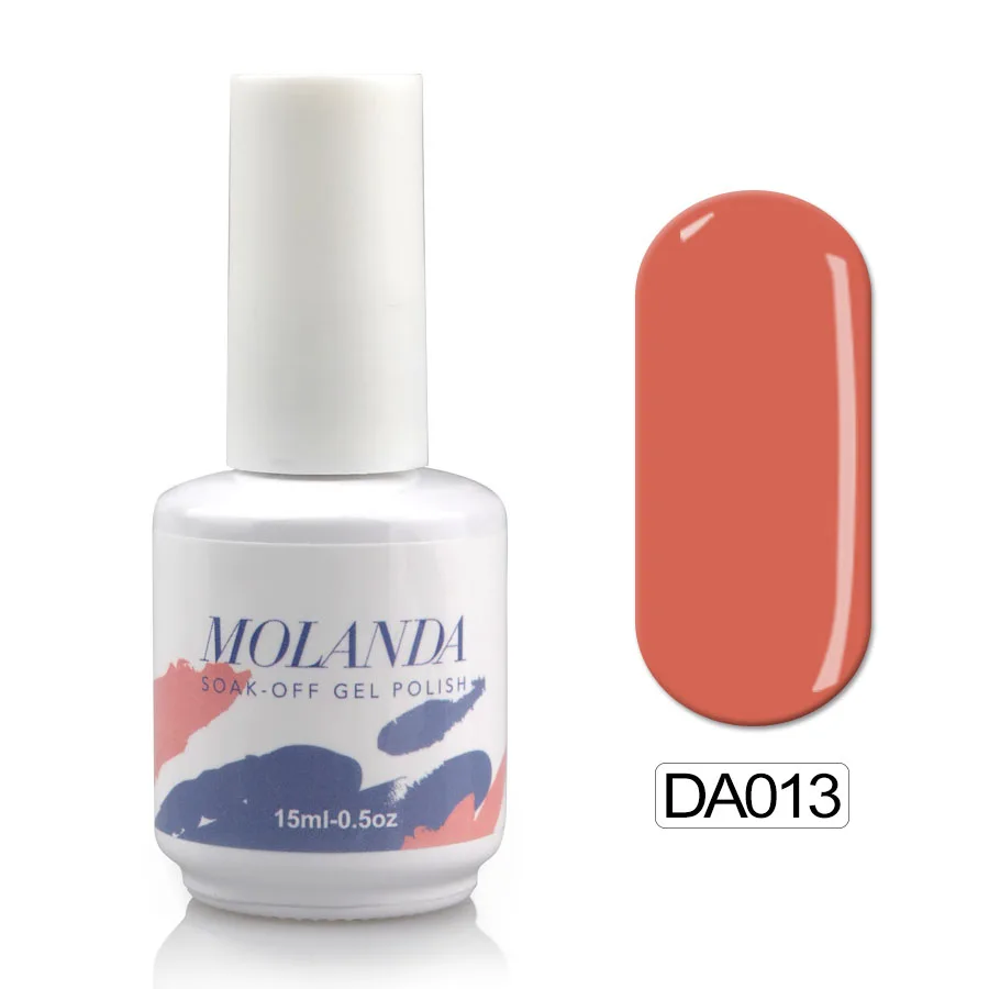 DA013 Molanda дизайн ногтей Фиолетовый Цвет УФ-гель для ногтей блестящая поверхность Французский маникюр гель УФ Гель-лак для полировки модный набор - Цвет: DA013