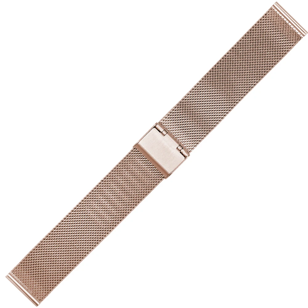 Stainless Steel Wristwatch Band Mesh Straps 12-26mm Quick Release Watchband Milanese Strap Fashion Comfortable Bands Rose Gold