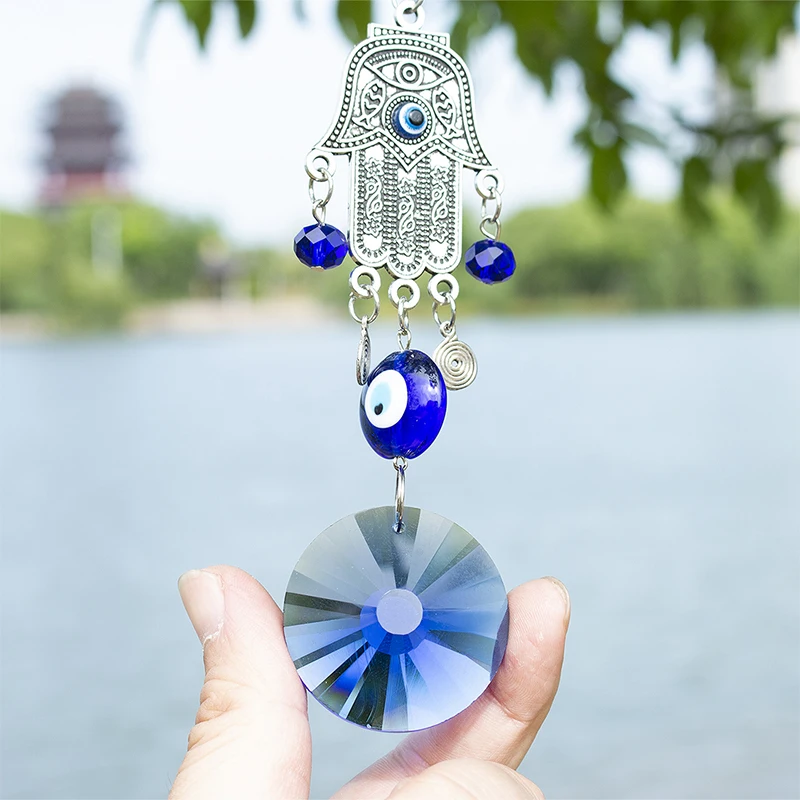 H& D чакра Suncatcher орнамент с индейки злой амулет в виде глаза удачи кулон дома Настенный декор благословение Защита подарок