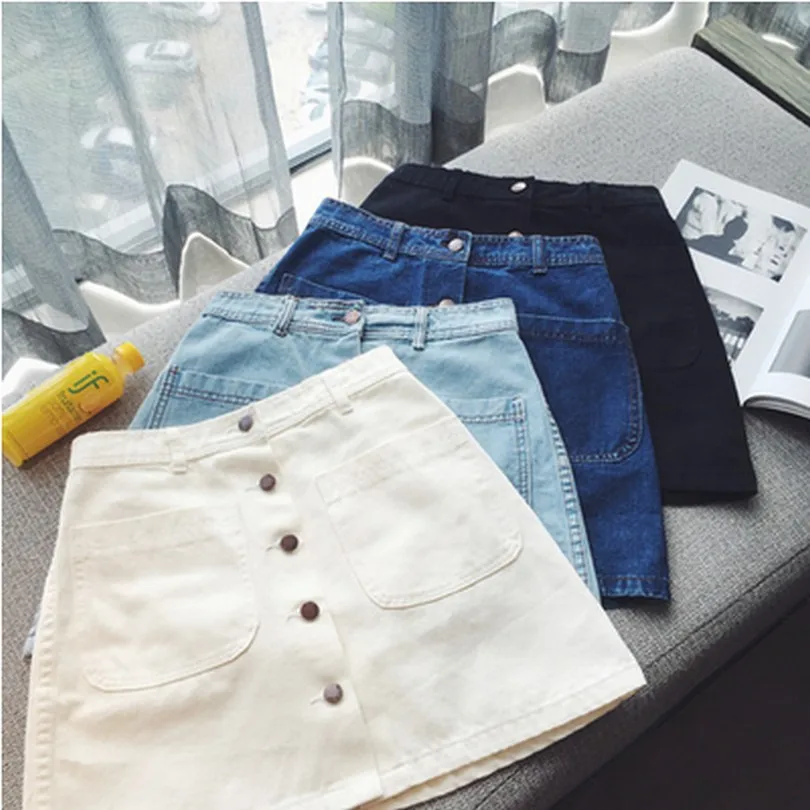 Новая Осенняя модная юбка трапециевидной формы для женщин однобортная