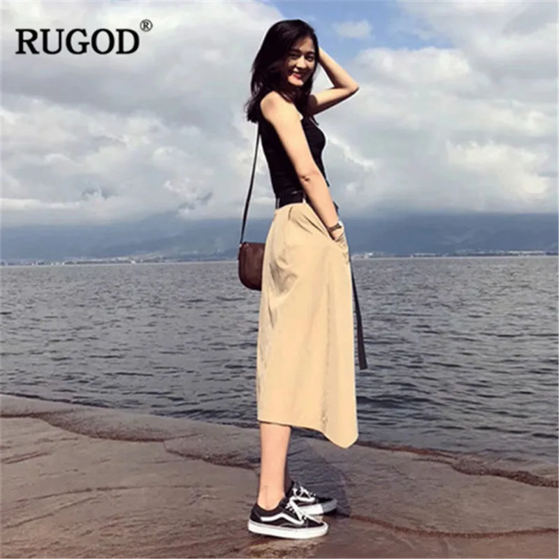 Женский боди RUGOD однотонный топ с поясом и коротким рукавом в Корейском