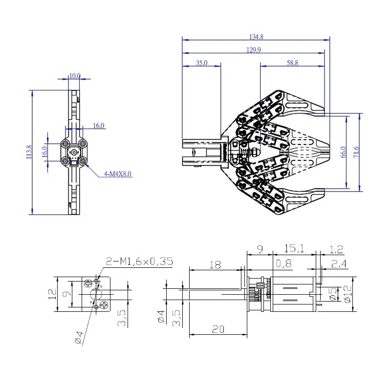 2018 робот захват Arduino роботизированная рука/коготь 5 в 12 В постоянного тока