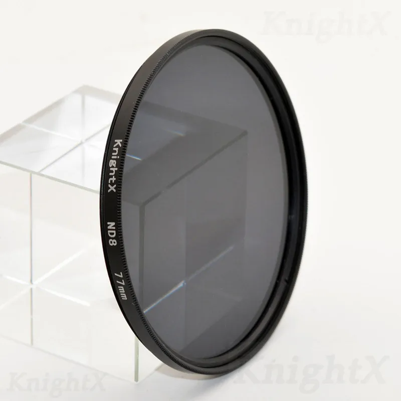 KnightX 24 цветной фильтр UV ND Star для nikon canon 49 мм 52 мм 55 мм 58 мм 62 мм 67 мм 72 мм 77 мм canon go pro d5300 600d d3200 d5100 - Цвет: ND8