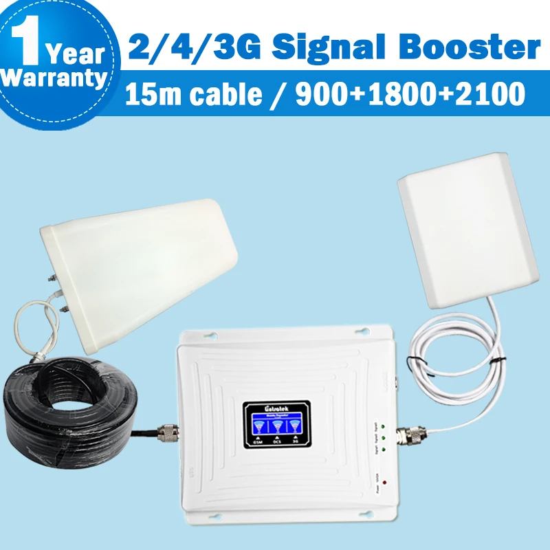 Lintratek 2 г 3 4 gsm репитер 900 DCS/LTE 1800 repetidor группа WCDMA /UMTS 2100 Группа 1 cellular Усилитель