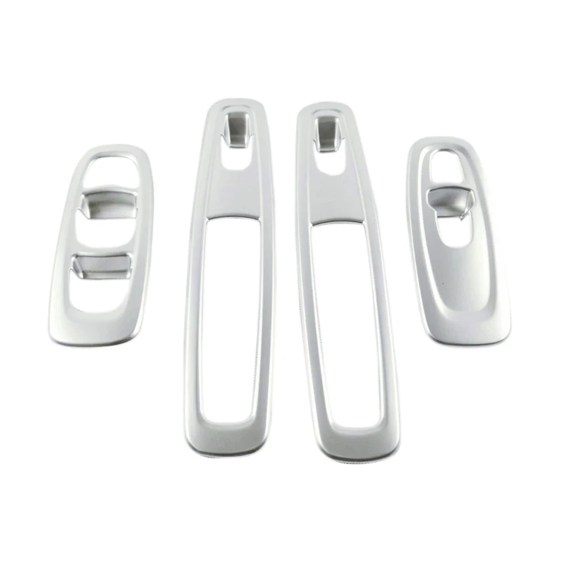 

For Left Hand Drive! 4PCS ABS Matte Door Armrest Window Switch Button Cover Trim For Renault Kadjar 2015 2016 2017
