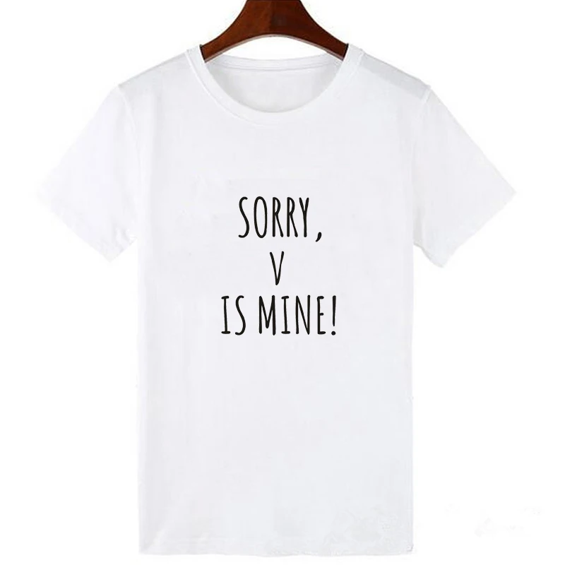 Женская стильная уличная одежда с принтом &quotSORRY SUGA/V IS MINE&quot летняя свободная