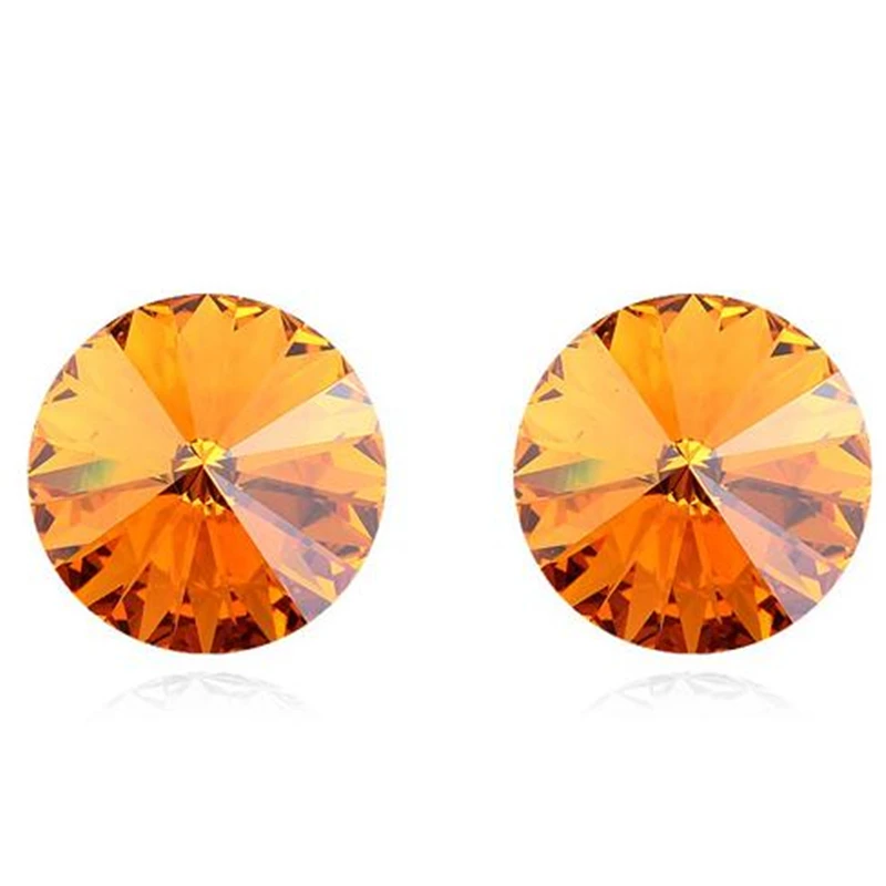 Кристалл с Элементами swarovski Мода Серьги Стержня Для Женщин 2016 Белый Позолоченный