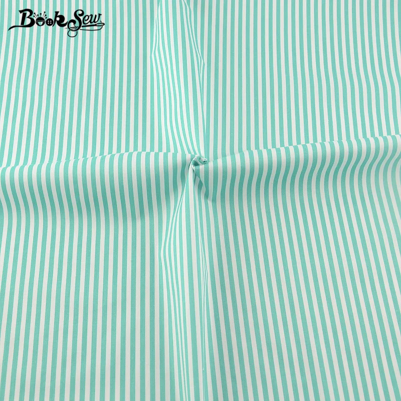 Booksew новый домашний текстиль хлопковая саржевая ткань зеленые полоски дизайн