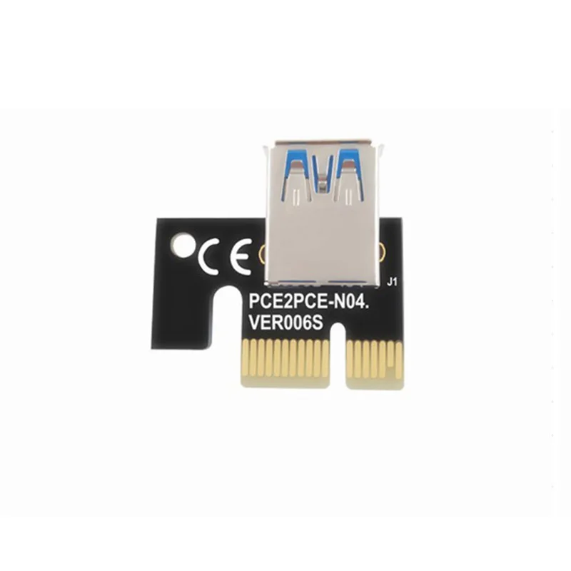PCIE Riser 1X к 16X графическое расширение для майнинга GPU Power ed Adapter Card два 6PIN и Molex 3