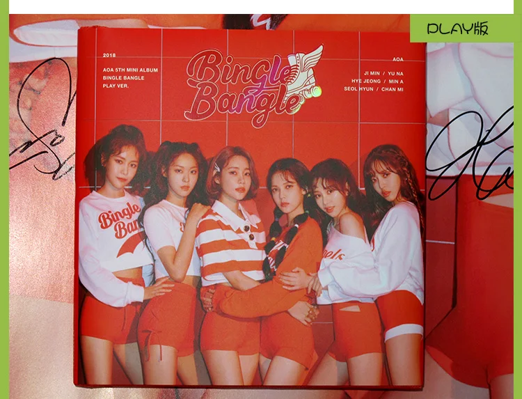 hand signed AOA autographed mini5th album Bingle Bangle CD+ photobook +signed poster K-POP 062018 | Дом и сад