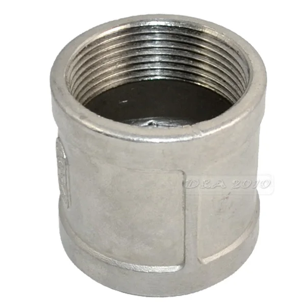 

MEGAIRON 1-1/2" Female*Female Couple F/F Stainless Steel SS304 Threaded Coupling Pipe Fittings 52mm Length