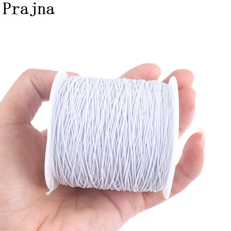 Prajna White Black Elastic Thread Polyester Machine Sewing Beading Industry Fabric Supplier Accessory 200 Meters/Roll DIY | Дом и сад