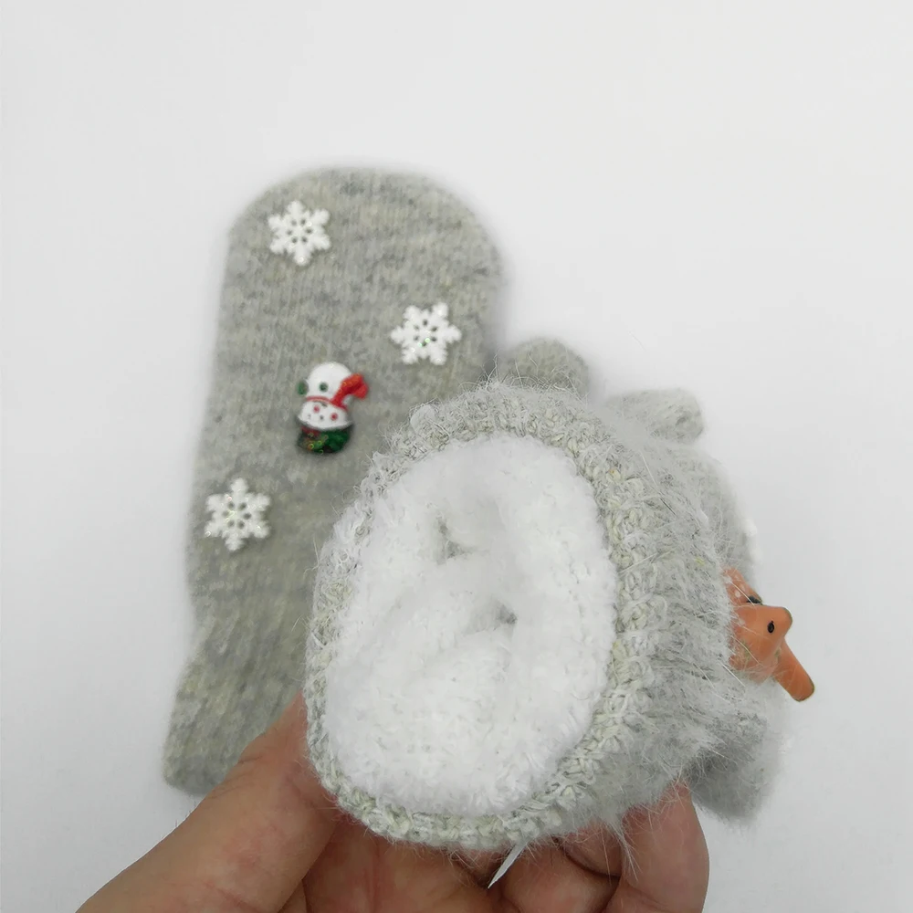 Детские зимние плотные перчатки ZMAFOX рождественские подарки для маленьких