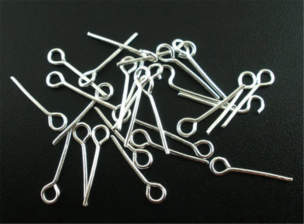 DoreenBeads 500 шт серебряный цвет Шпильки для глаз результаты 0 7x14 мм (21 манометр) (B03518)