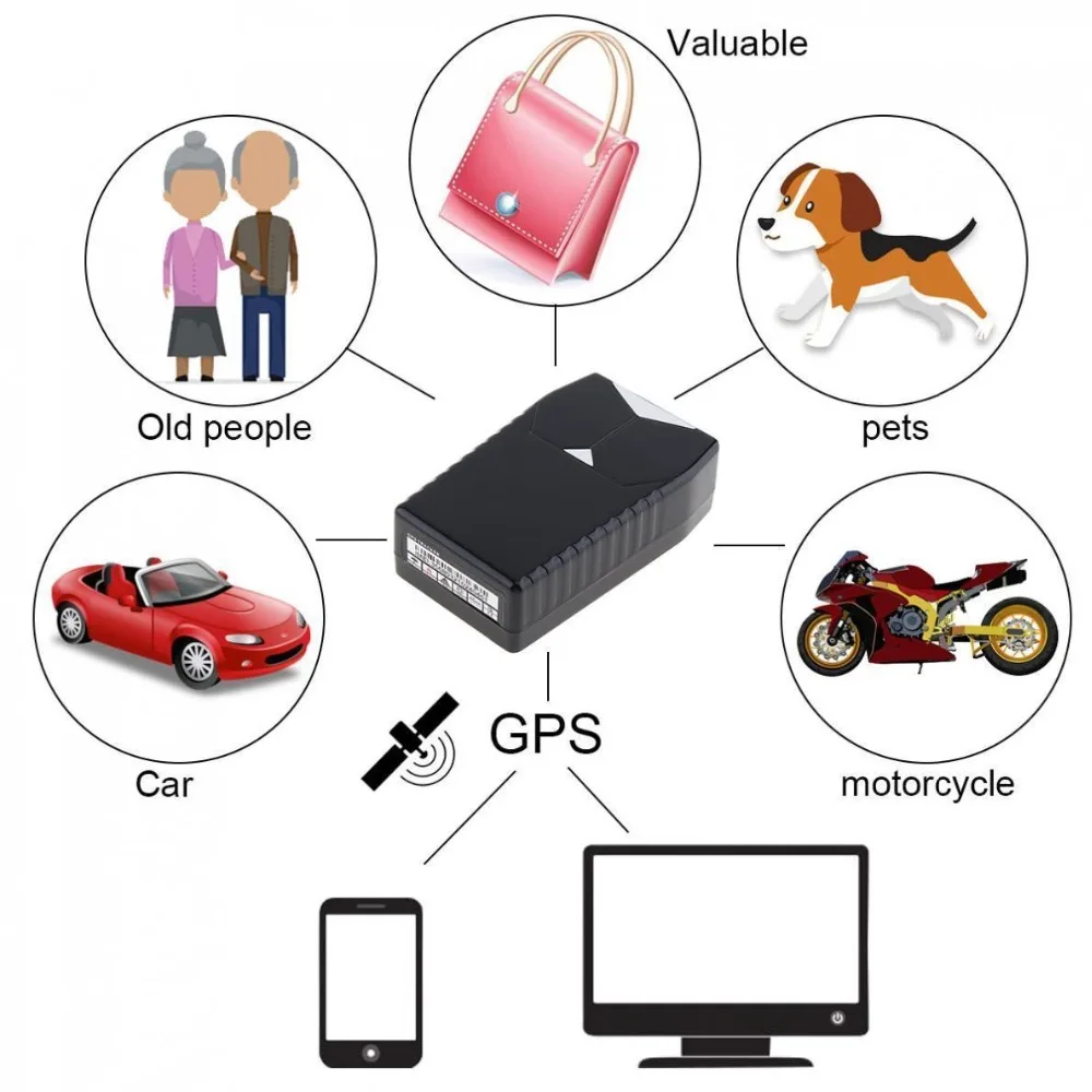 Водонепроницаемый IP67 Мини Персональный автомобильный GPS трекер GT001 + A Функция
