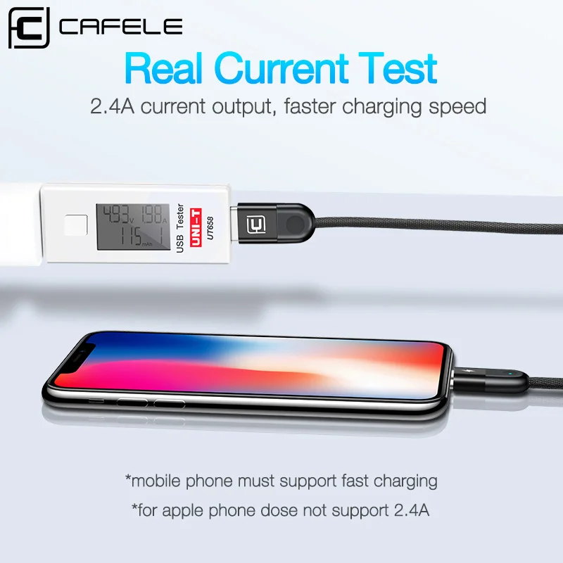 Магнитный usb-кабель CAFELE для iPhone кабель быстрой зарядки и передачи данных со