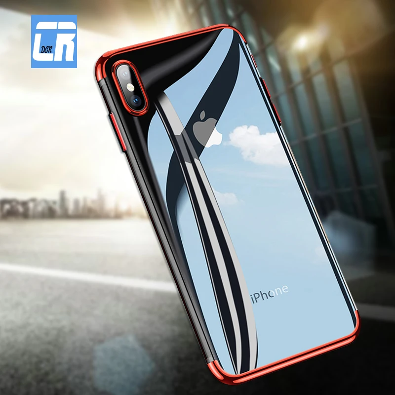 Роскошный мягкий ТПУ силиконовый чехол для iPhone X 8 7 6s Plus защитный телефона