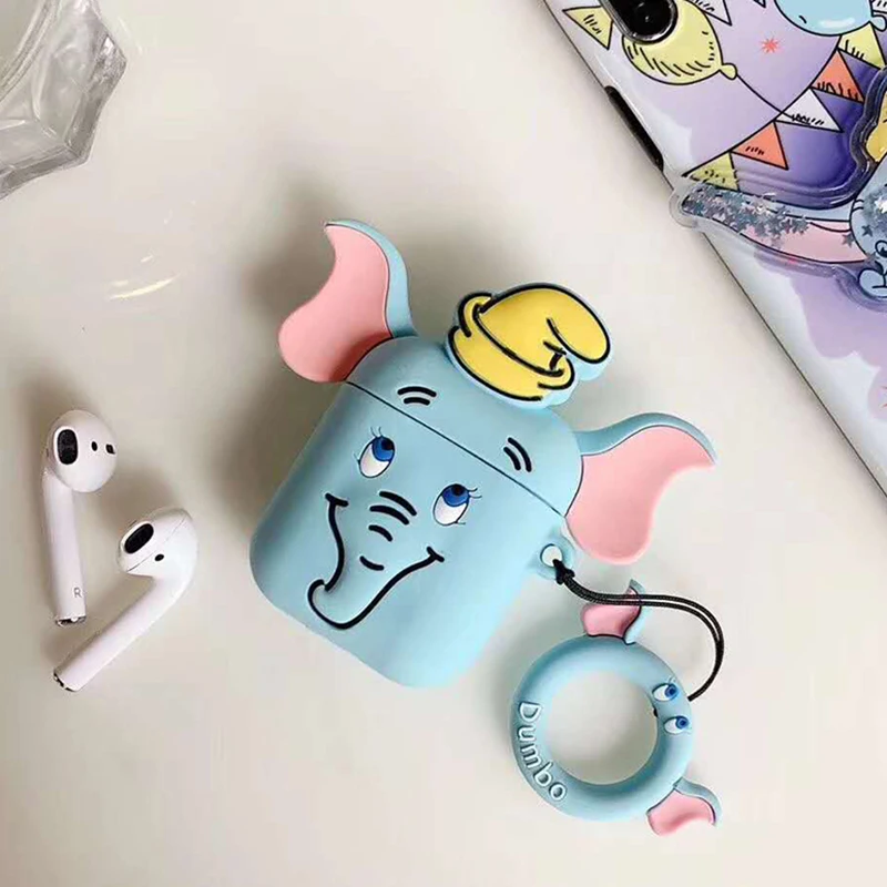 Милый чехол С Рисунком Слона для AirPods 2 Чехол наушников s Apple Airpods Air Pods Забавный