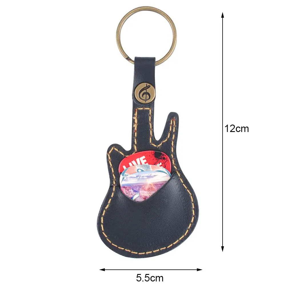 Чехол держатель для ключей гитары из коровьей кожи с 4 пластинами бас укулеле