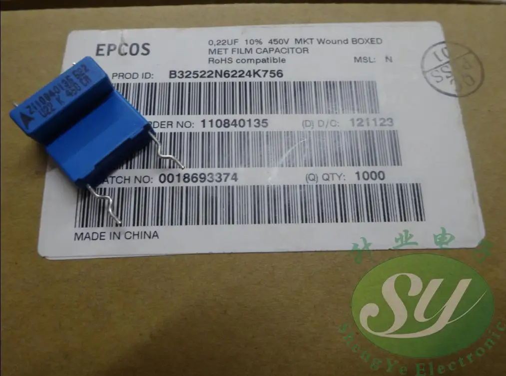 2019 горячая распродажа 10 шт./30 шт. EPCOS 0 22 мкФ/450v 220nf u22 224 Новый 15 мм самый популярный