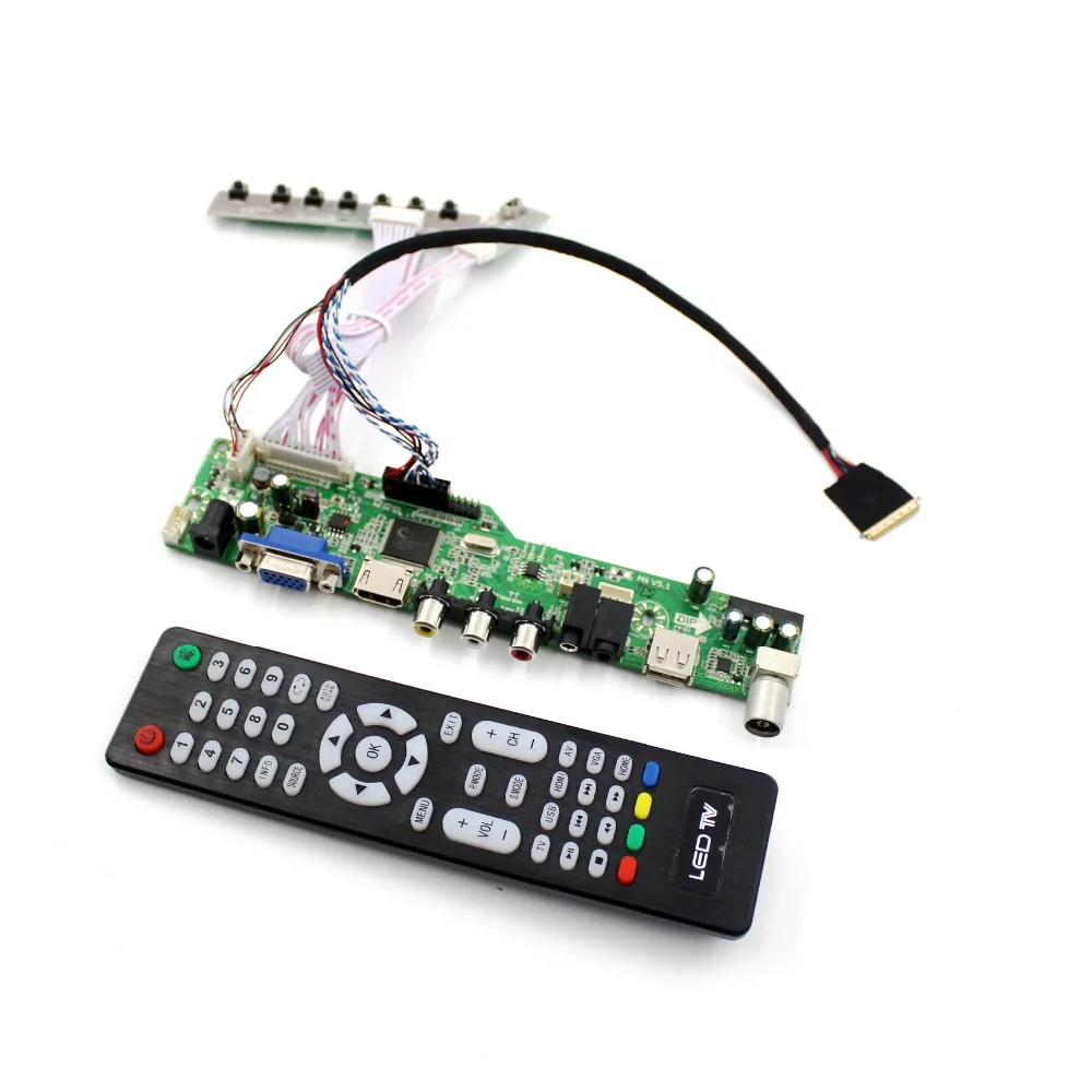 M6V5 ЖК дисплей ТВ плата контроллера с AV VGA Аудио USB HDMI порт подключения типа c: