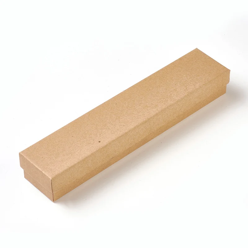 SandyBrown 24 шт./партия 21x4,5x3,1 см бумажные ювелирные изделия из картона переносят Giftes дисплей коробки для хранения Черный Белый Коричневый футляр для колье прямоугольник - Цвет: SandyBrown